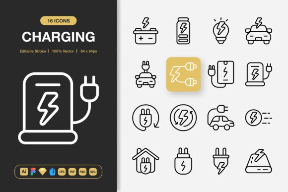Charging Icons: Graphics and Icons for Modern Design
