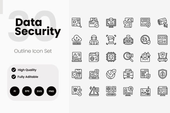 Data Security Icon Pack: Graphics & Icons for Crafters