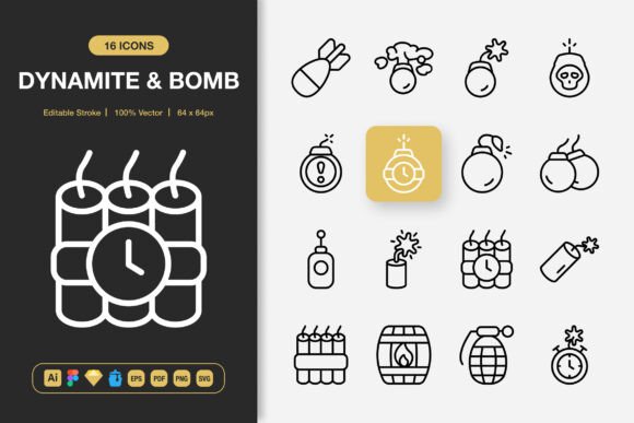 Dynamite and Bomb Icons: Graphics That Spark Attention