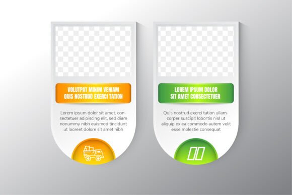 Four Photo Frame Infographic with Icon: A Versatile Graphic Design Asset