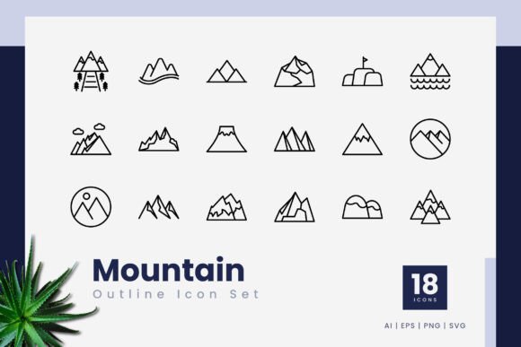 Mountain Outline Icons Review