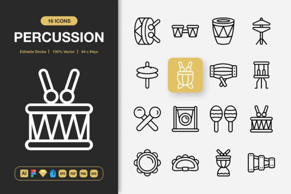 Percussion Icons: Graphics for Creative Crafting