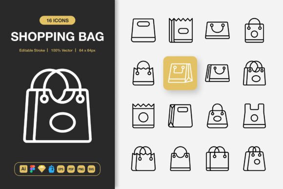 Shopping Bag Icons: Graphics and Icons for Modern Design