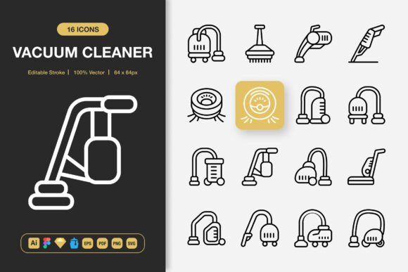 Vacuum Cleaner Icons: Graphics and Icons for Modern Design
